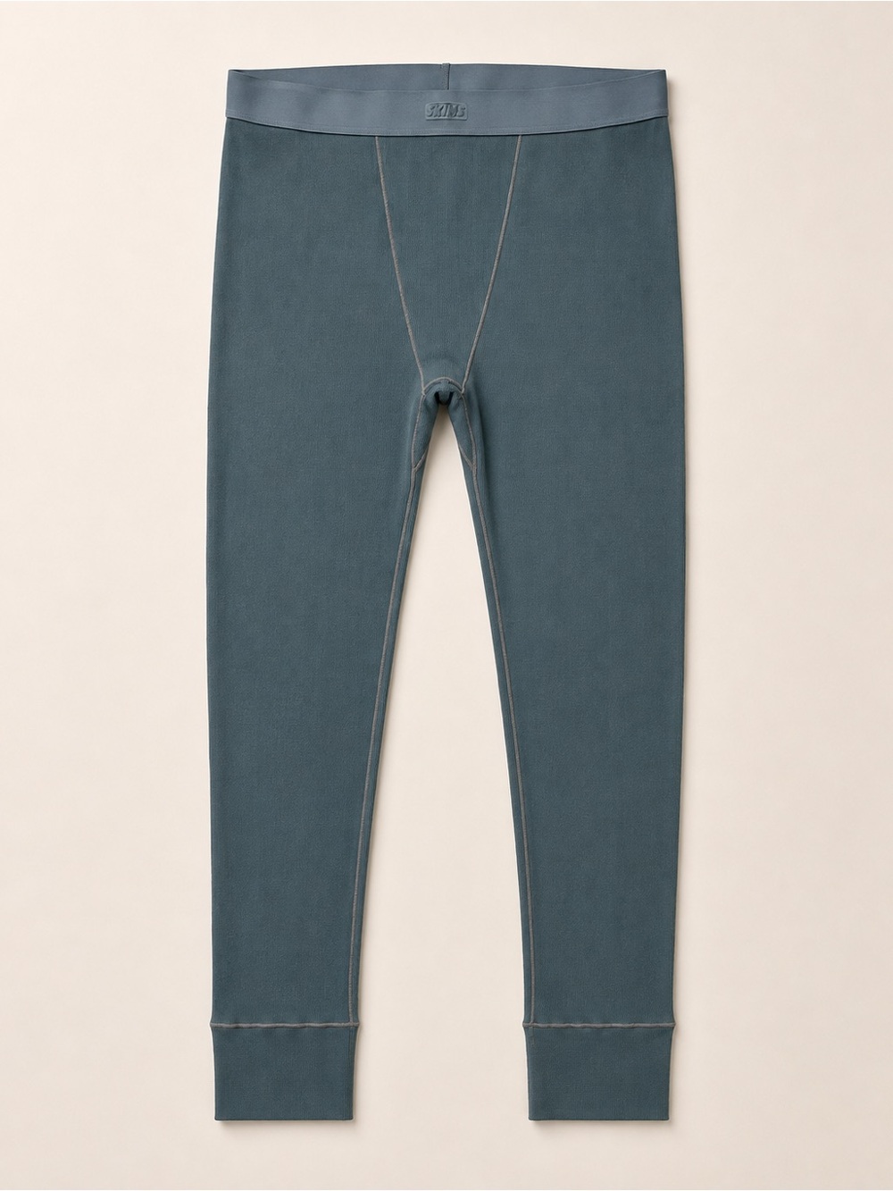SKIMS Ribbed Thermal Leggings in Slate Blue-Grey